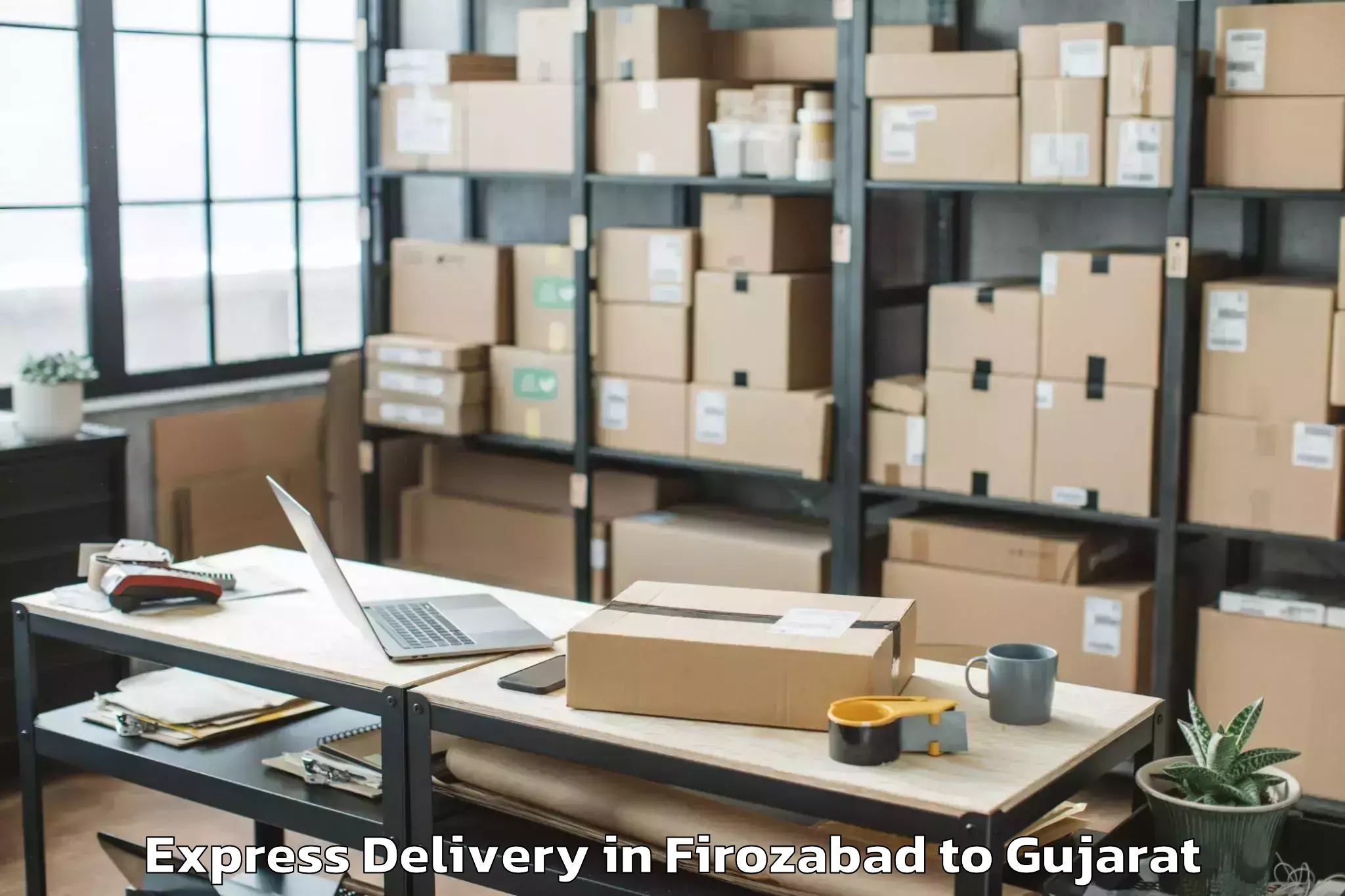 Hassle-Free Firozabad to Gandhinagar Express Delivery